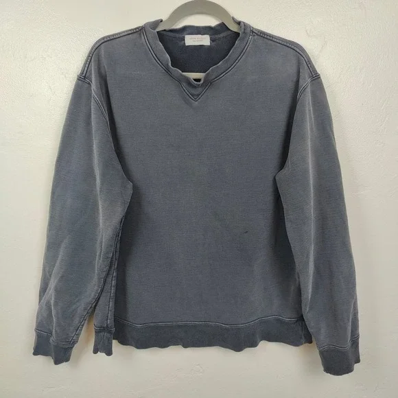 John Elliott Sweatshirt Mens Large 3 Grey Washed Distressed Sweatshirt Grunge - Picture 2 of 14